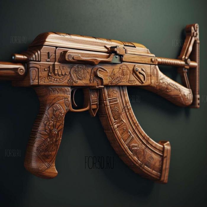 AK 47 movie 1 stl model for CNC